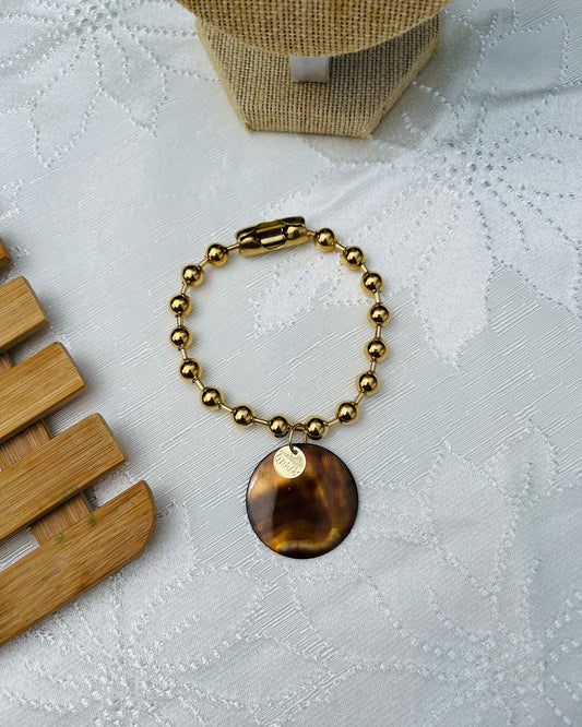 Colección Cadena ball chain Shell marrón