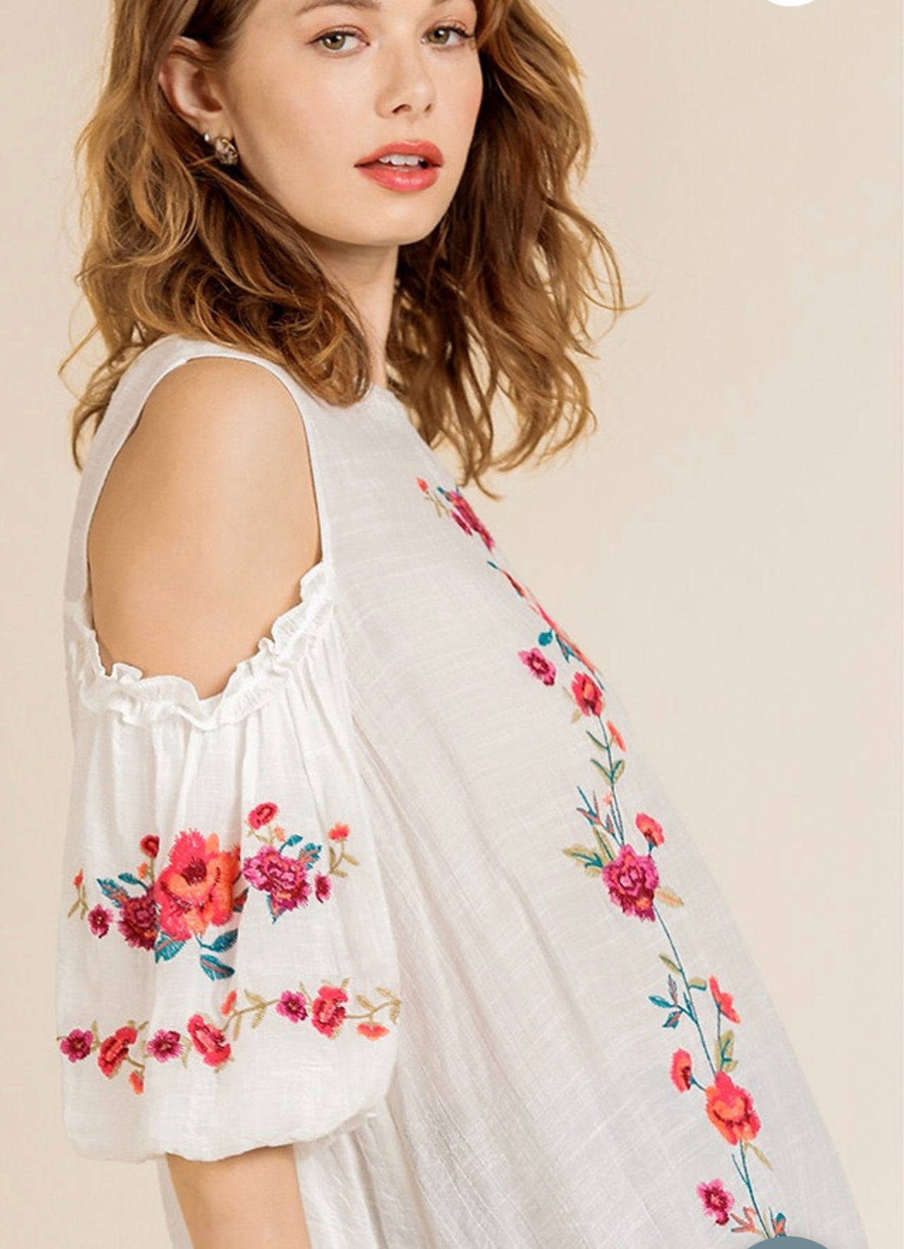Blusa Blanca estampado floral (M)